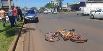 En un accidente, un ciclista sufrió varias heridas en Posadas