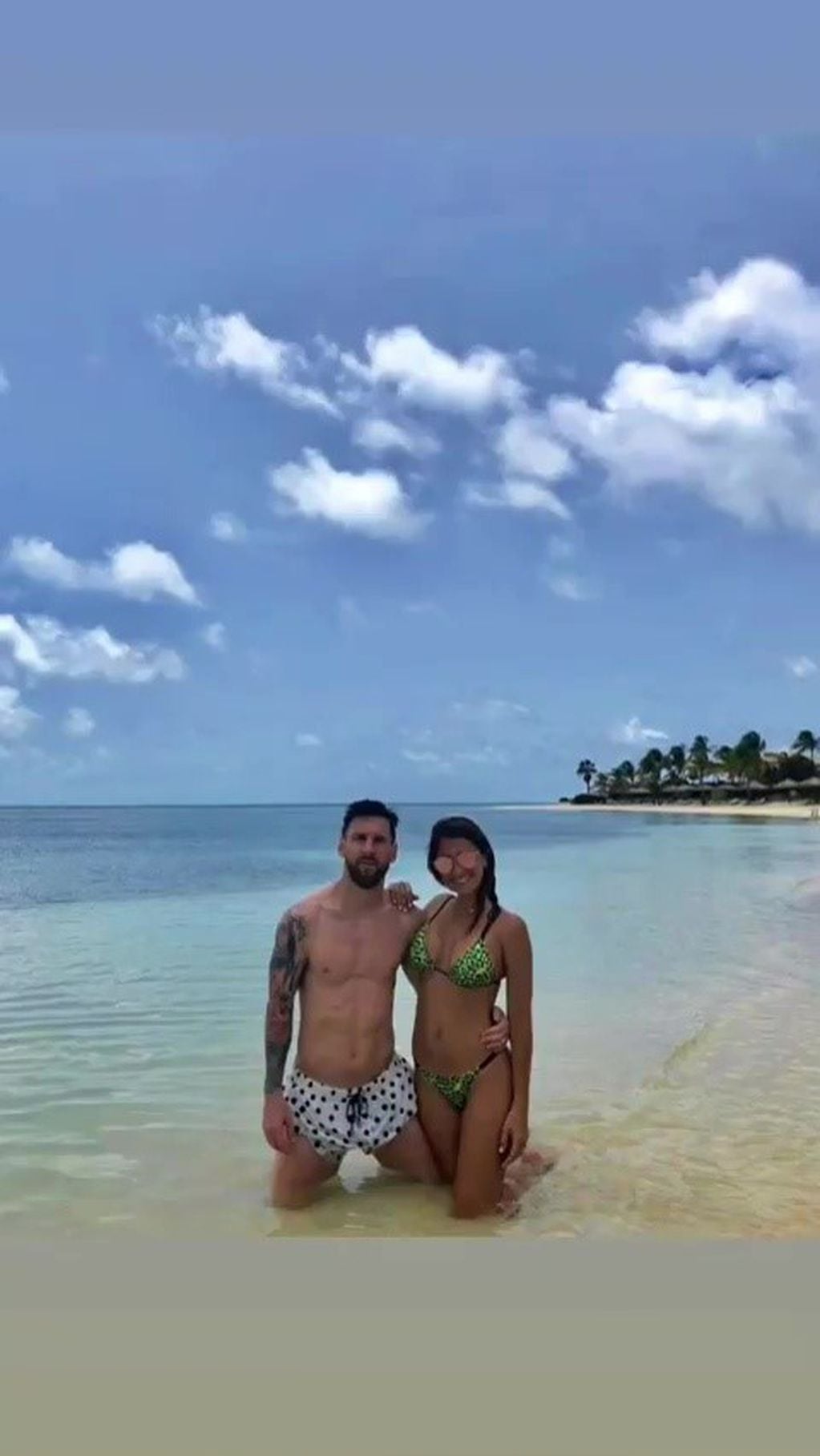 Lionel Messi y Antonela Roccuzzo de vacaciones. (@leomessi)