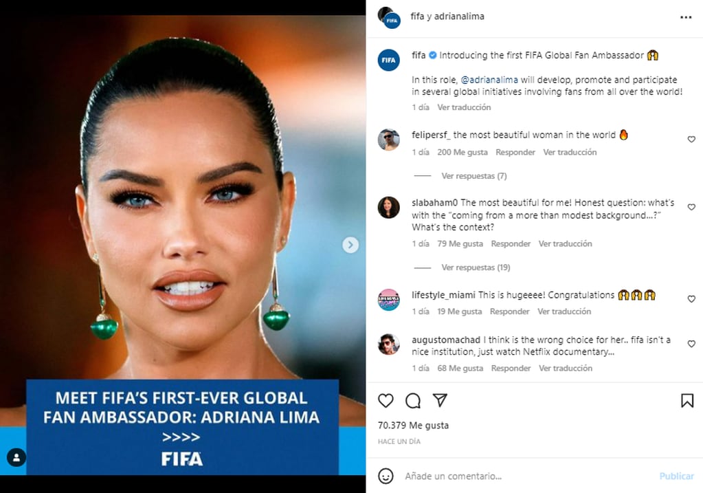 Who is FIFA's first ever Global Fan Ambassador Adriana Lima?