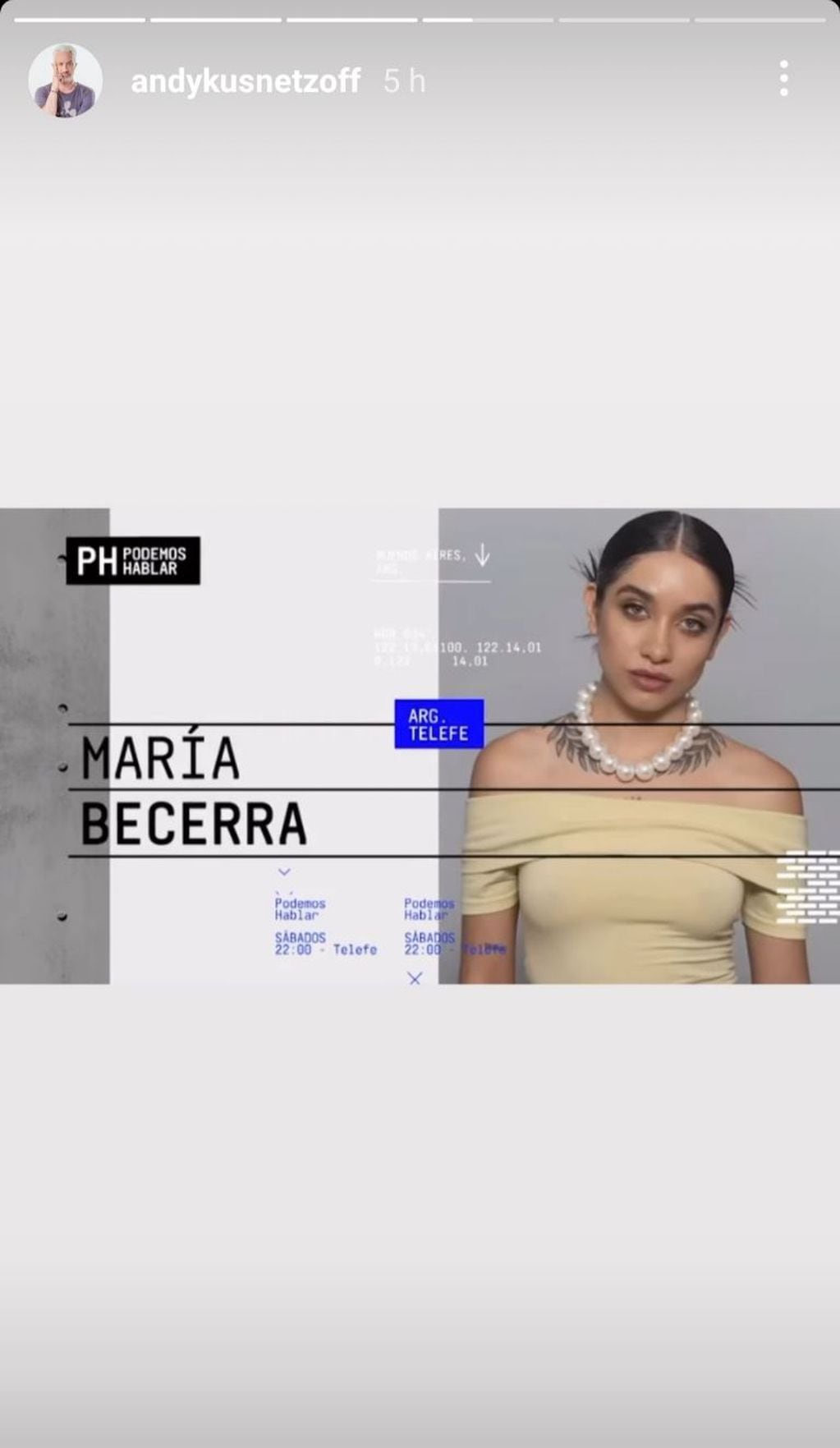 María Becerra estará presente en el segundo programa de PH