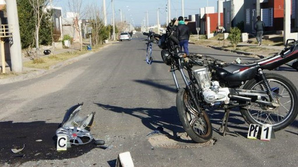 Terrible accidente en un barrio de la zona sur de la ciudad de San Luis.