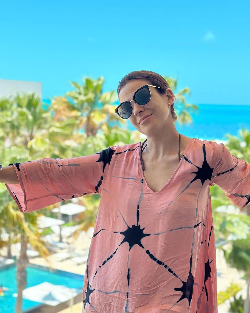 Agustina Cherri está de vacaciones en Cancún con su familia
