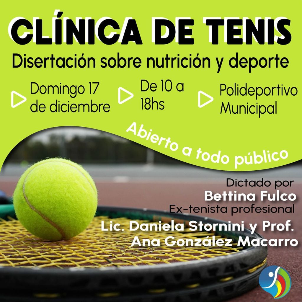 Clínica de Tenis Y disertación sobre Nutrición Y Fisiología del deporte