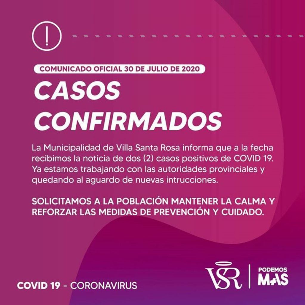 Coronavirus en Villa Santa Rosa