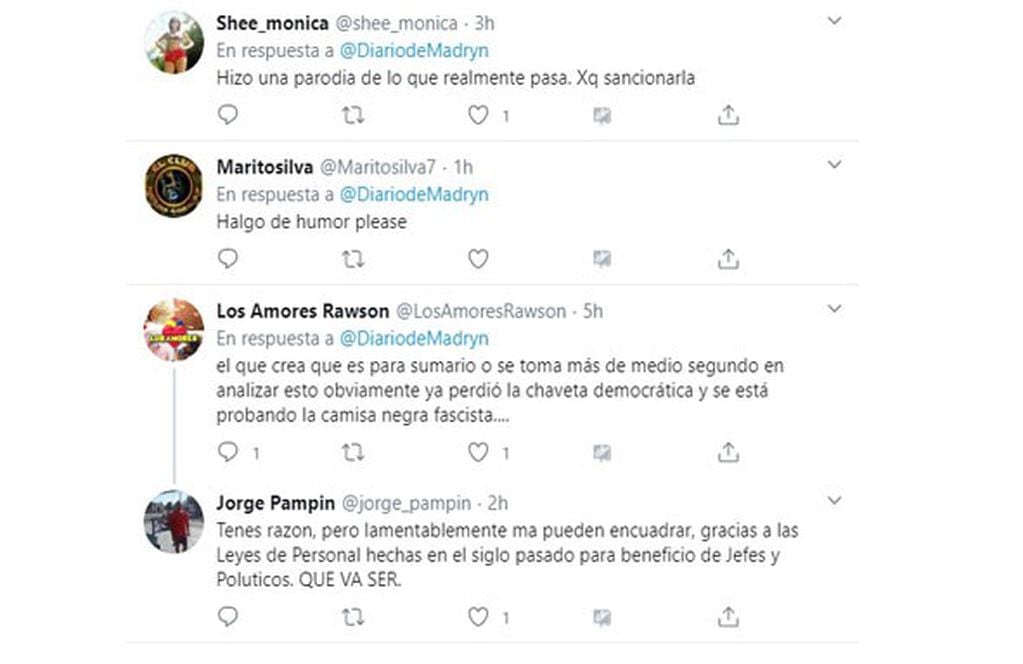 Comentarios en Twitter