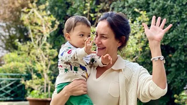 Luciana Aymar y su hijo Félix