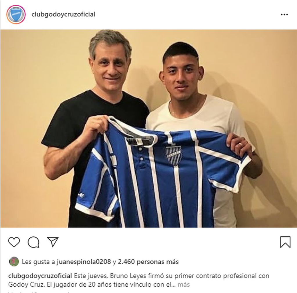 Bruno Leyes firmó su contrato con Godoy Cruz.