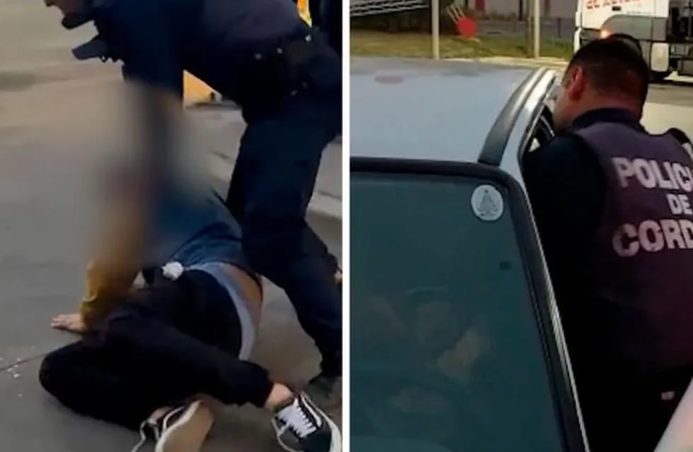 La víctima acusó al uniformado de golpearlo mientras intentaba reducirlo.  (Captura de video)