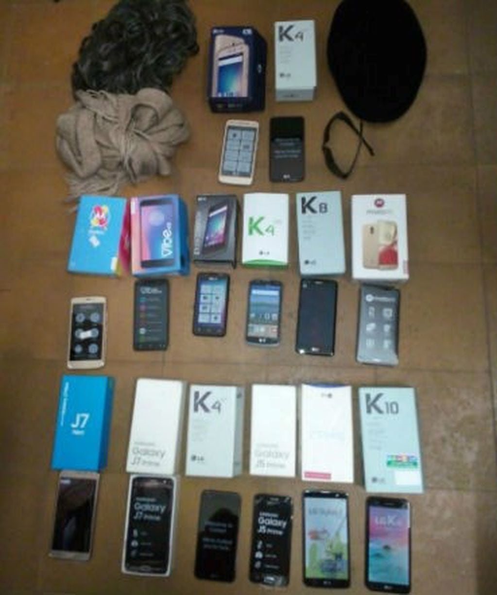 Se contabilizaron más de diez celulares robados.