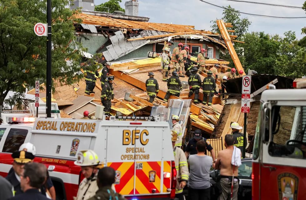 Se derrumbó un edificio en construcción en Washington