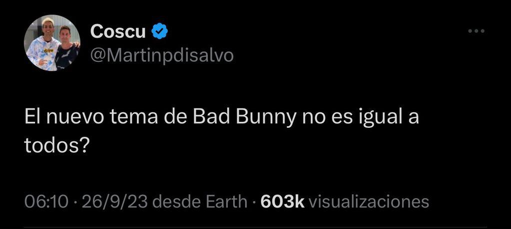 La opinión de Coscu sobre el nuevo tema de Bad Bunny