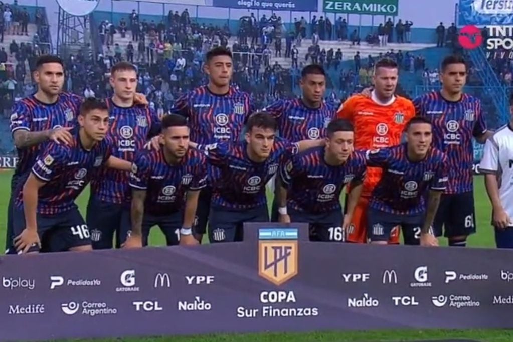Los 11 de Talleres en la visita a Atlético Tucumán por la Copa de la Liga Profesional. (Captura de TV)