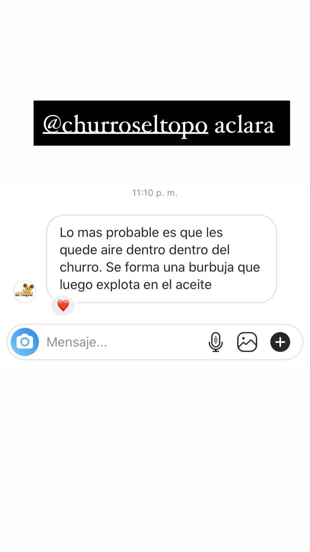 Quien dio detalles al respecto fue "Churros El Topo" (Gentileza Bromatología en Casa - Instagram).