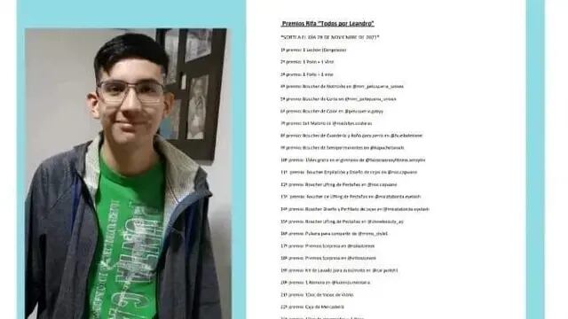 Leandro Britos joven de Arroyito que padece Aplasia Medular