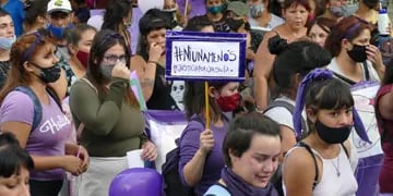 Marcha Ni Una Menos en el Palacio de Tribunales, en la Ciudad de Buenos Aires.