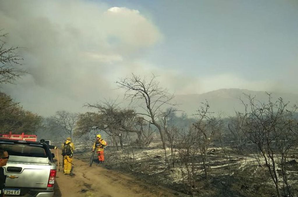 Incendio en La Población.