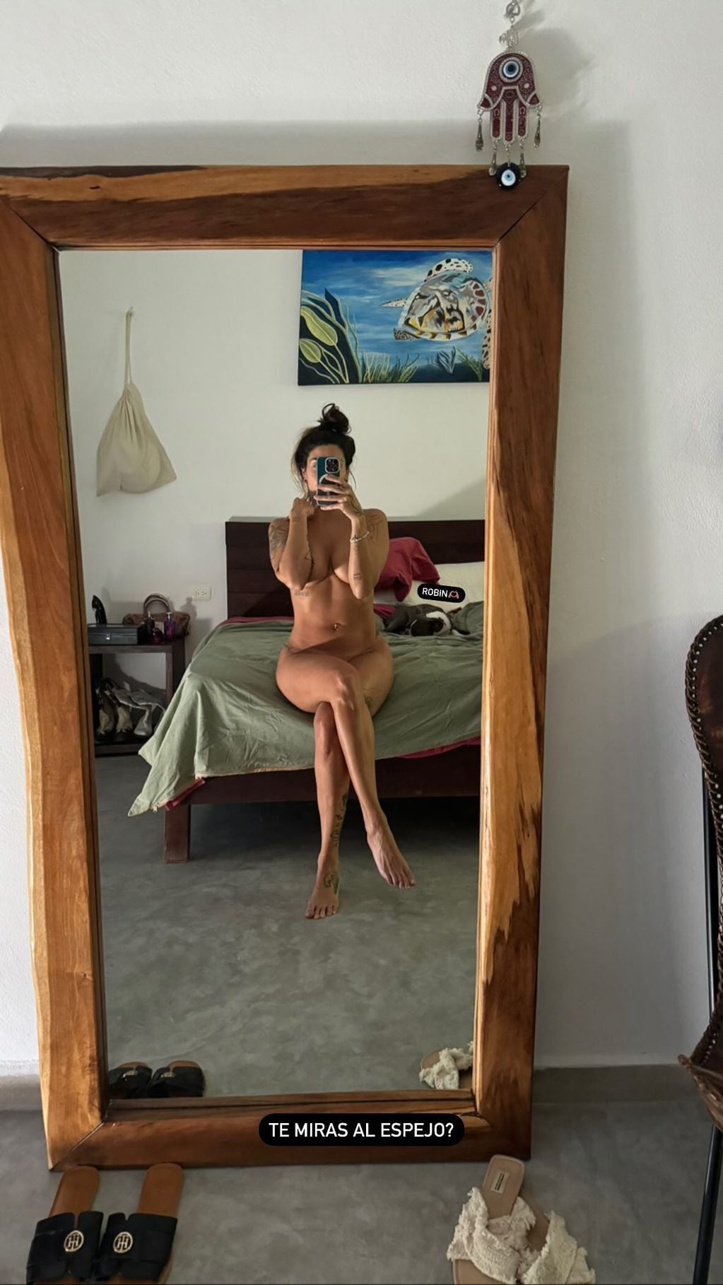 La foto de Ivana Nadal frente al espejo