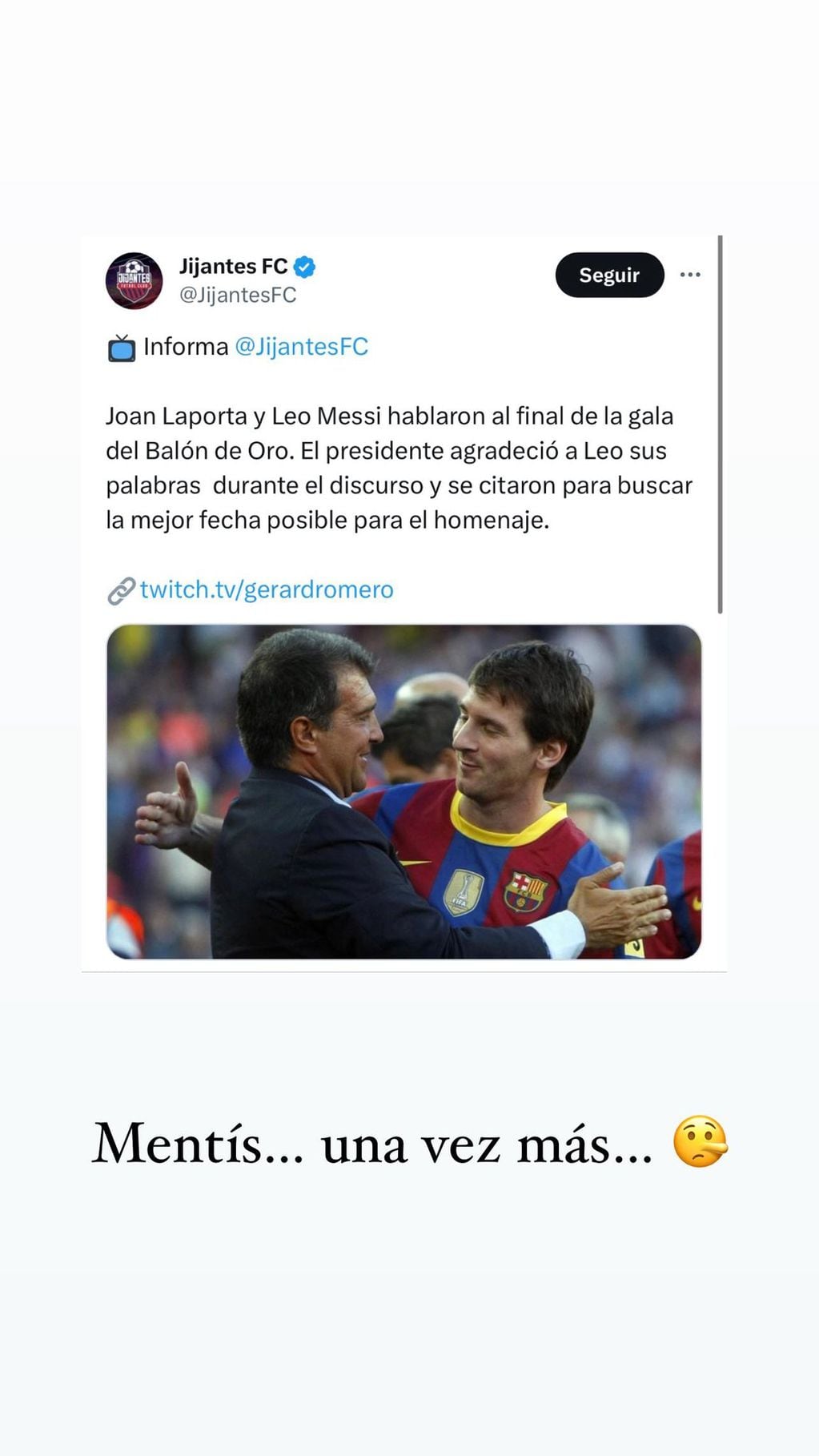 La reacción de Messi en contra de un periodista catalán.