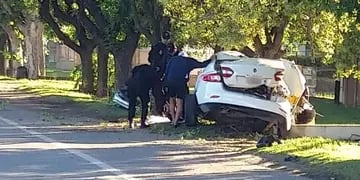 Trágico accidente en Pérez: se incrustó en un árbol tras perder el control de su auto