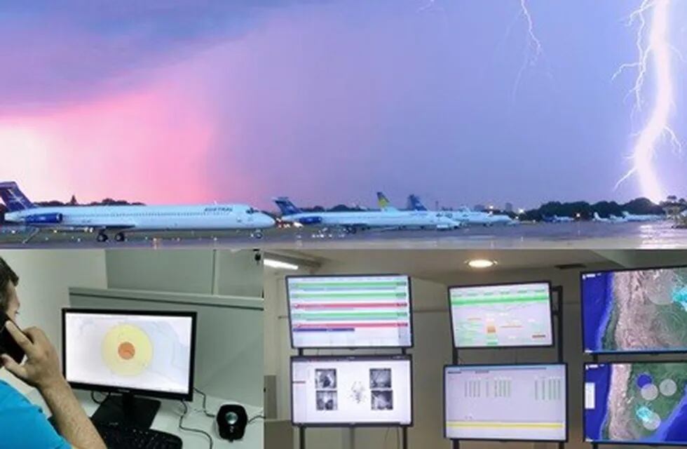 El aeropuerto de Mendoza  incorporó un nuevo detector de descargas atmosféricas.