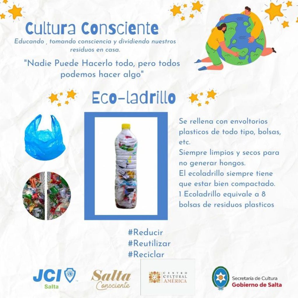 Campaña de recolección y construcción de ecoladrillos (Gobierno de Salta)