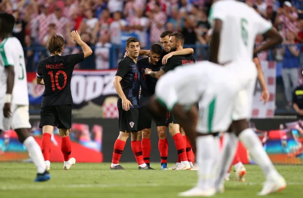 El festejo del segundo gol de Croacia. Foto: REUTERS/Antonio Bronic