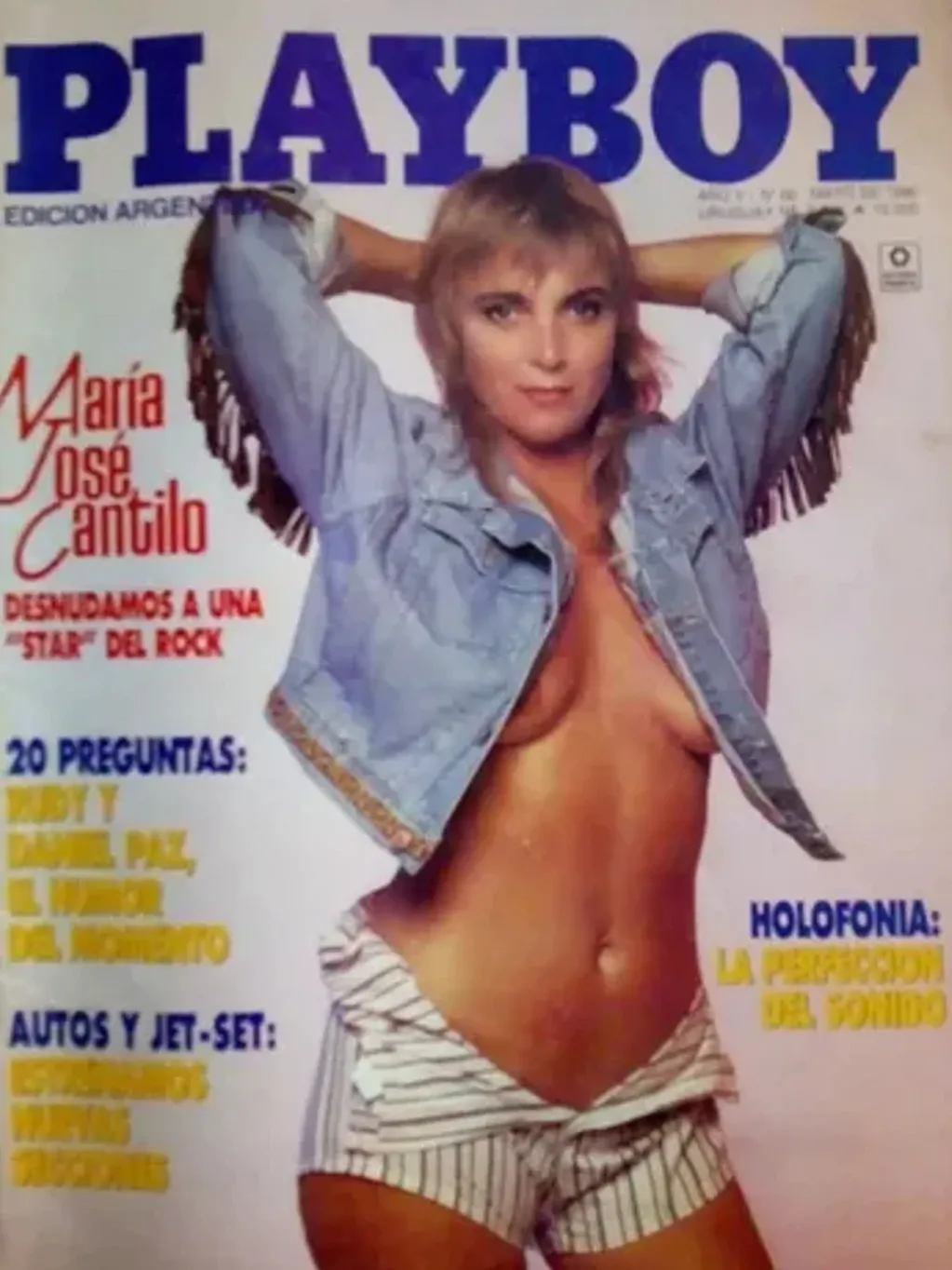 María José Cantilo fue tapa de la revista Playboy.