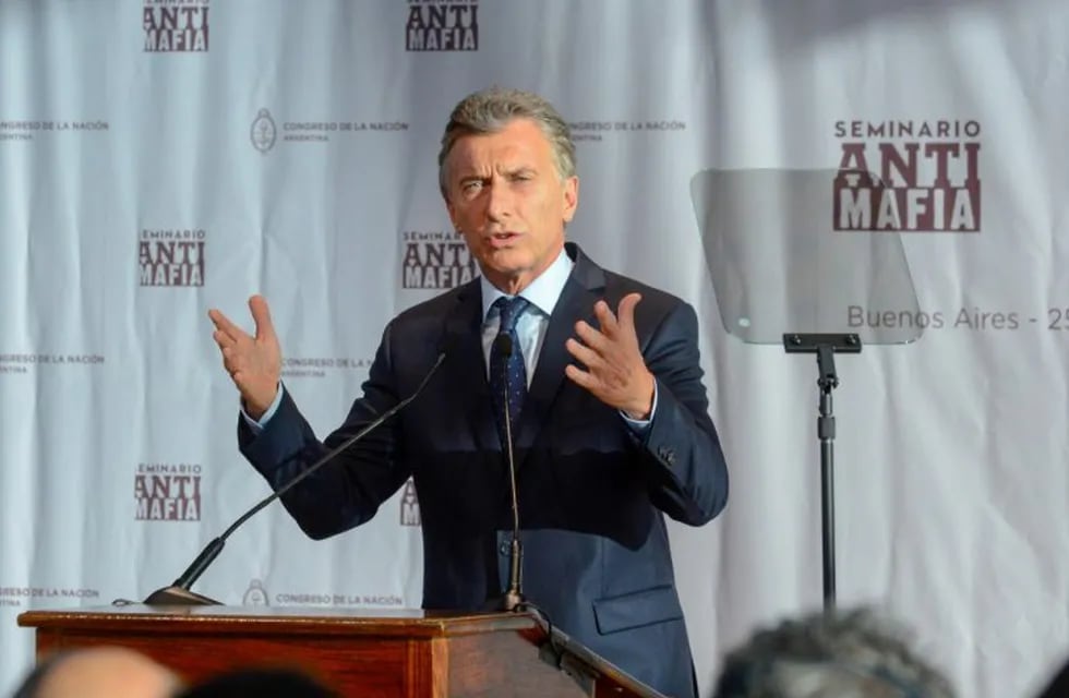 Mauricio Macri inauguró este lunes el Seminario Antimafia Ítalo-Argentino. (Foto: Mario Quinteros)