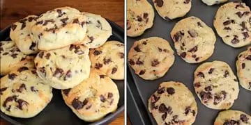 Con pocos ingredientes y súper rápido: receta de cookies con chips de chocolate