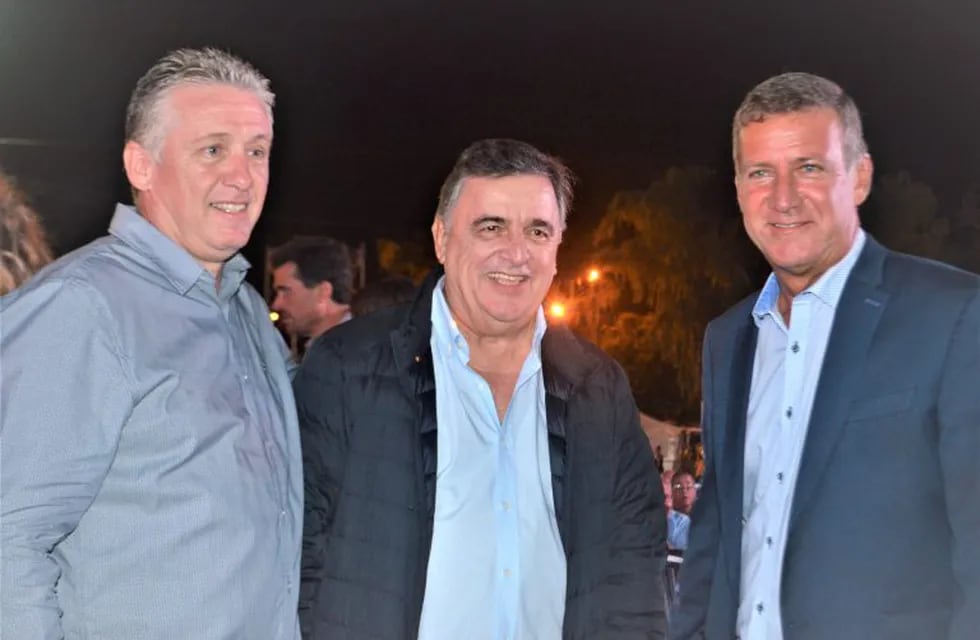 Mario Negri en Colectividades 2019 con Roberto Brunengo y Orlando Arduh