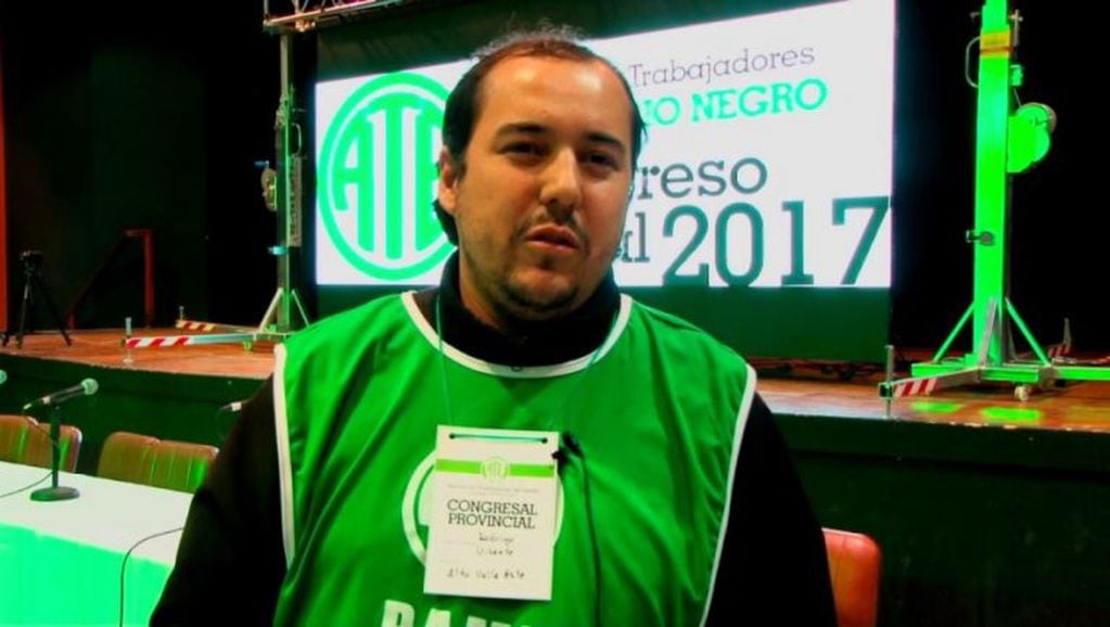 Rodrigo Vicente, secretario general de ATE en Río Negro (web).