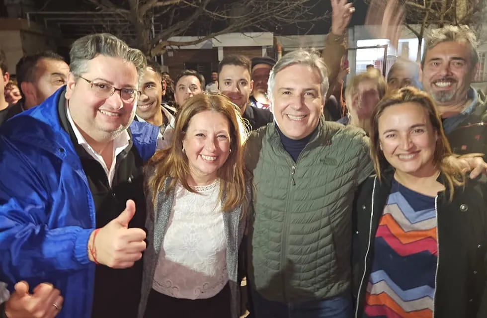 Elecciones 2023: Gustavo Brandán, Paola Nanini, Martín Llaryora y Myrian Prunotto. 
Nanini ganó las elecciones y será la nueva intendenta. (La Voz)