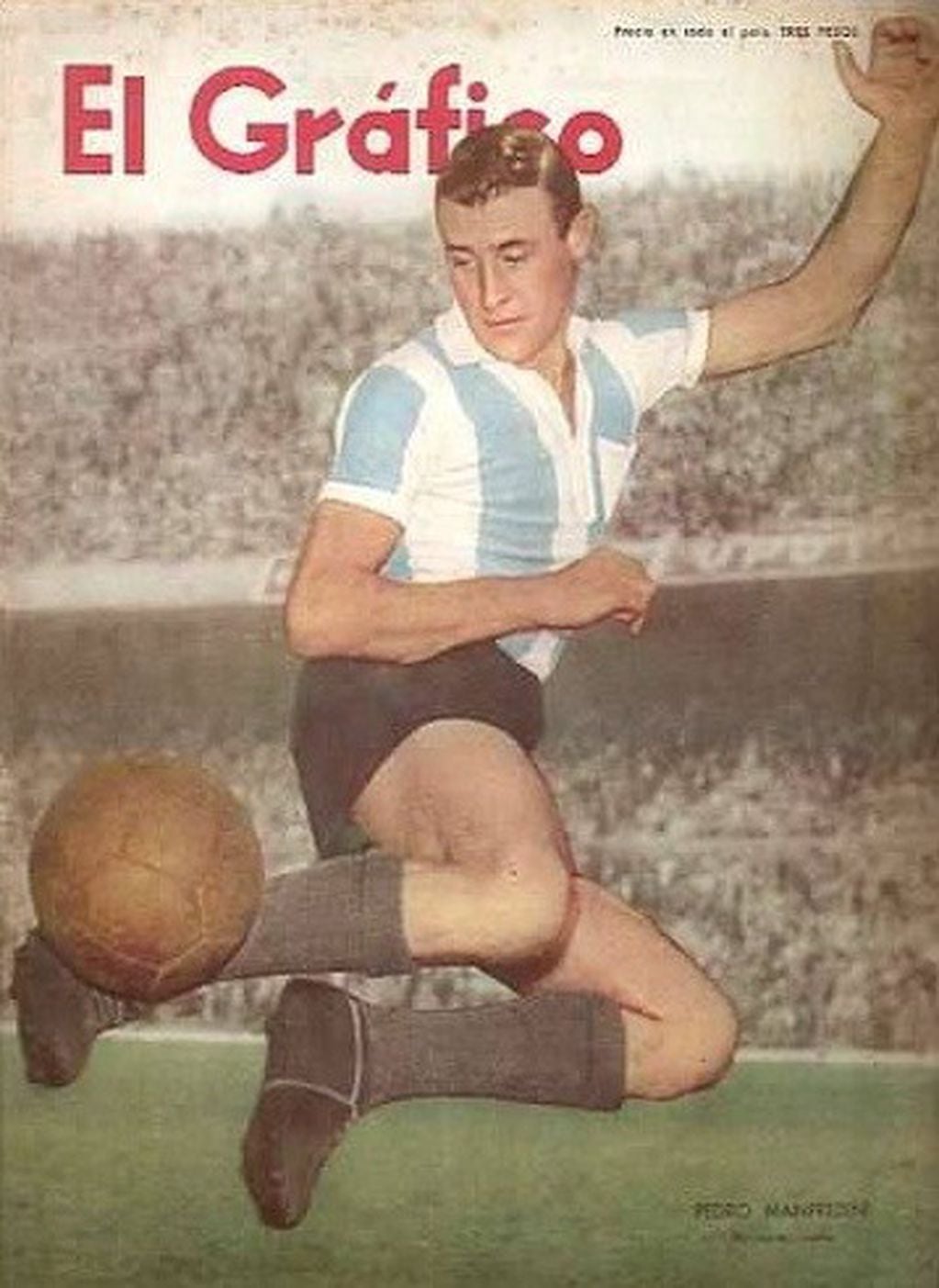 Pedro Manfredini en la tapa de la revista deportiva El Gráfico.