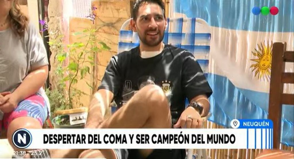 Nicolás, el hombre de Cipolletti que estuvo en coma durante el Mundial y al despertar se enteró que Argentina salió campeón.
