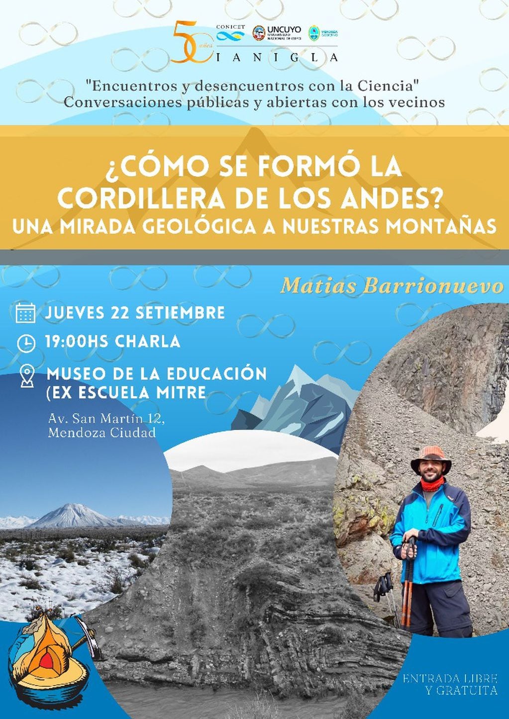 Encuentro y charlas de cómo se formó la Cordillera de Los Andes.
