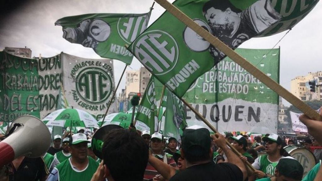El sindicato ATE protestará contra la llegada de Macri a Neuquén (web).