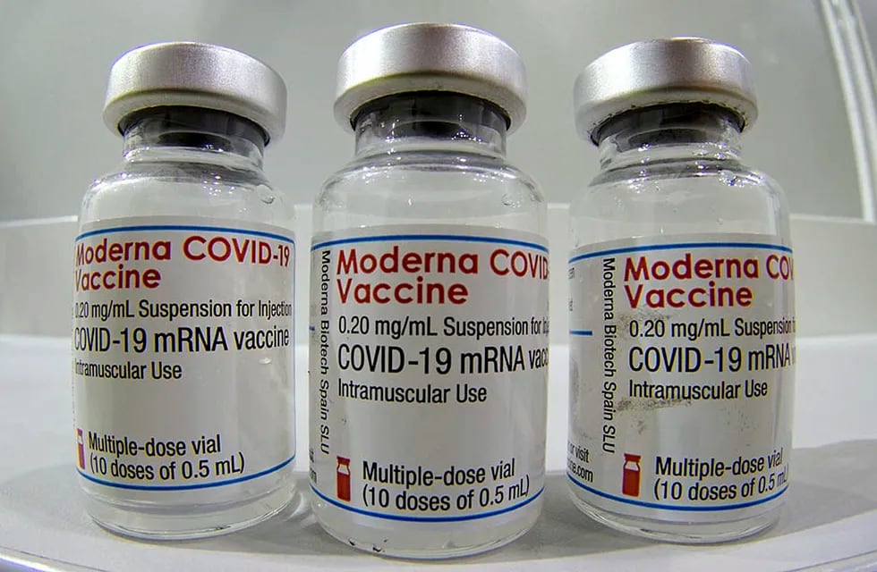 Dosis de la vacuna contra COVID-19 de Moderna.