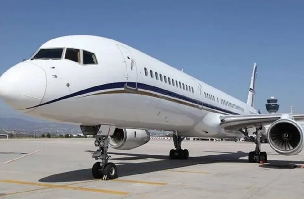 El avión de lujo Boeing 757 que pasará por Foz de Iguazu rumbo a la Antártida. (Portal)