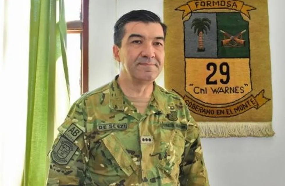 Titular del Comando Electoral, teniente coronel Gabriel Jorge De Senzi